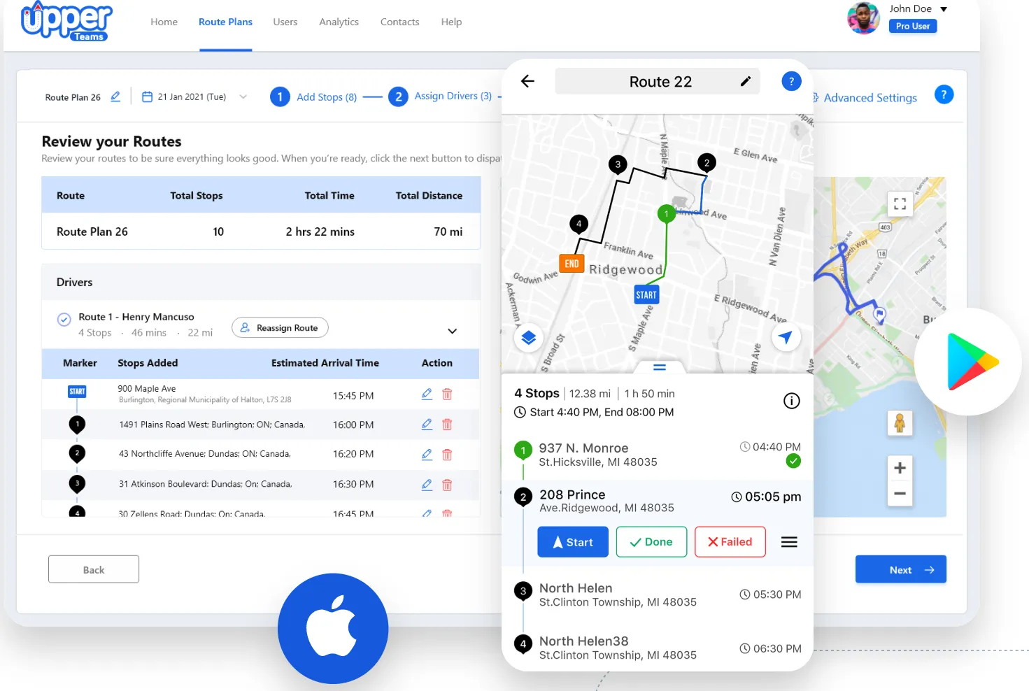Upper Route Planner