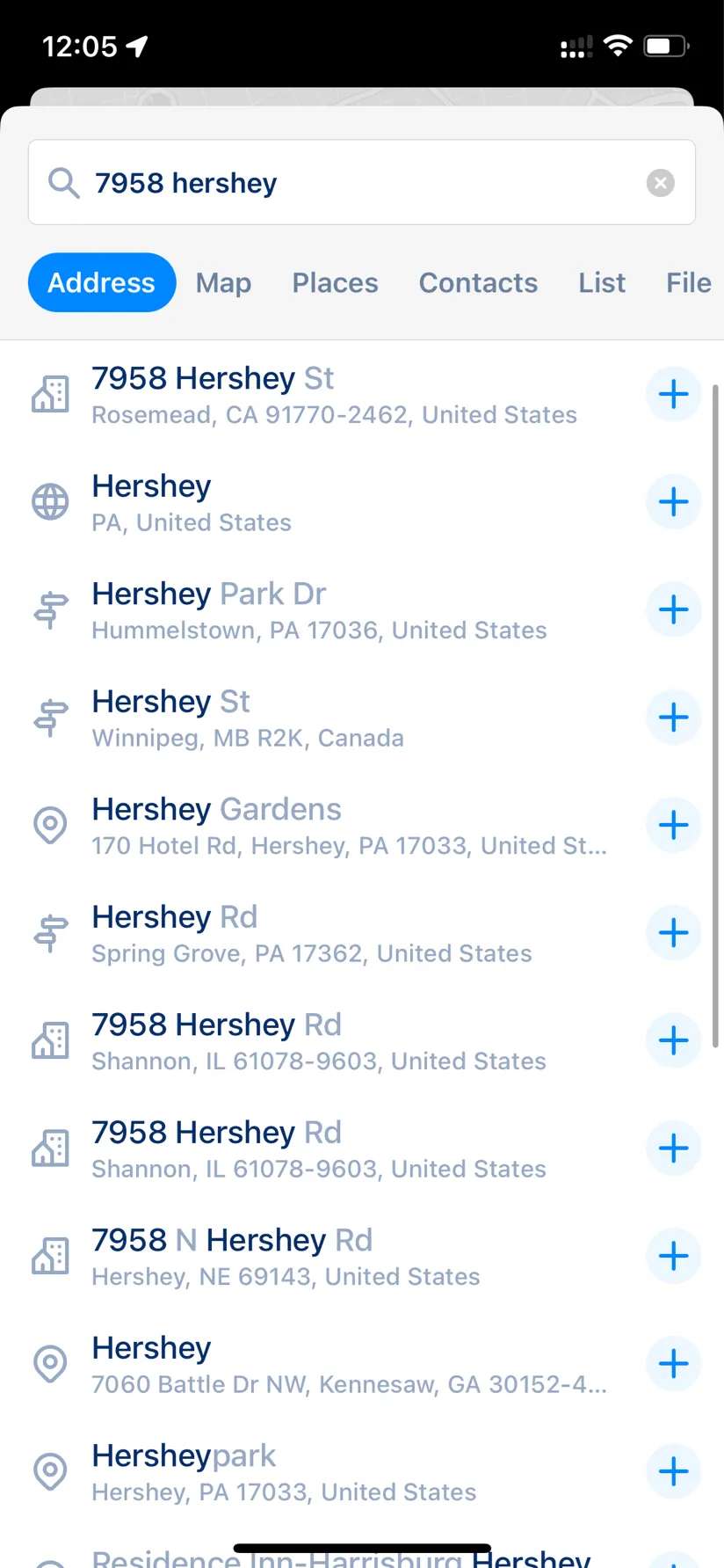 MyWay Route Planner - Address Search